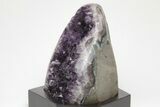 Amethyst Cluster With Wood Base - Uruguay #200002-2